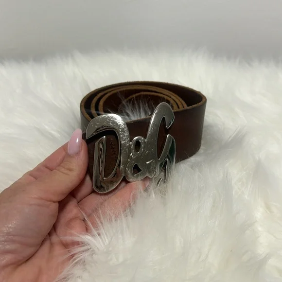 D&G | Accessories | Genuine Leather Brown Dg Belt S 4 | Poshmark display picture 1